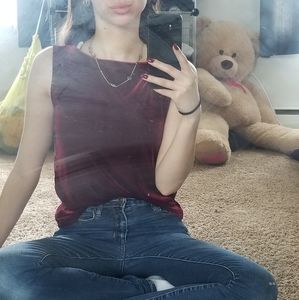 Impressions Velvet Sleeveless Blouse